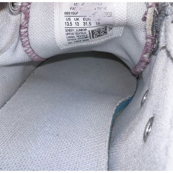 Little Kid Converse CTAS Space Star Ox Silver Glitter Sparkle SNEAKERS Size 13.5 - Picture 5 of 7